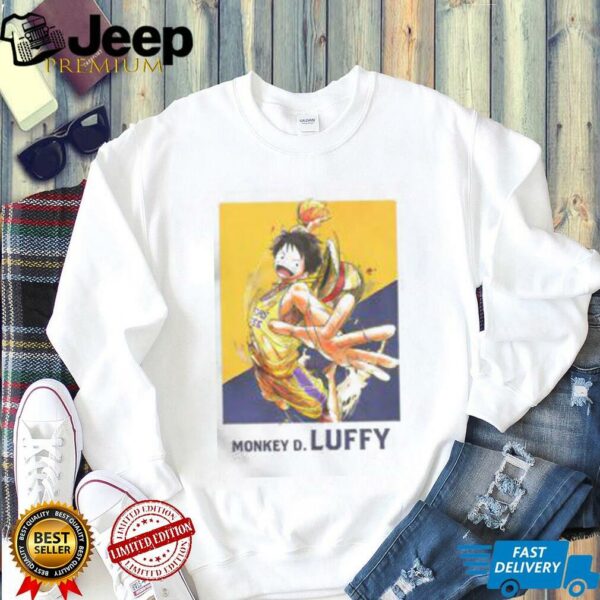 Hot One Piece X Los Angeles Lakers Monkey D. Luffy T Shirt