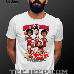 Houston Rockets J. Green A.Sengun A. Thompson D. Brooks F. VanVleet funny cartoons shirt2