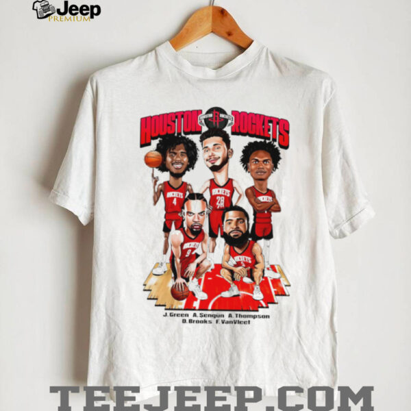 Houston Rockets J. Green A.Sengun A. Thompson D. Brooks F. VanVleet funny cartoons shirt