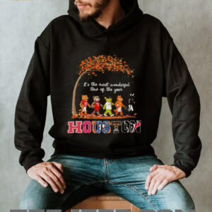 Houston Sports Teams Mascots & Beatles Abbey Road “It’s The Most Wonderful Time Of The Year” Shirt – Space City Mascots & Classic Holiday Music