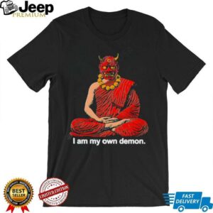 I Am My Own Demon Buddhist Oni Mask Meditating Monk...