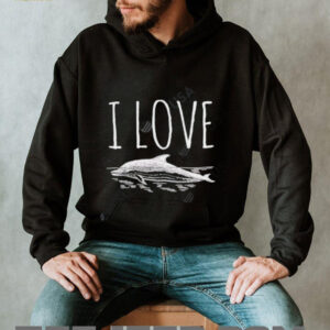 I Love Dolphins vintage art shirt5