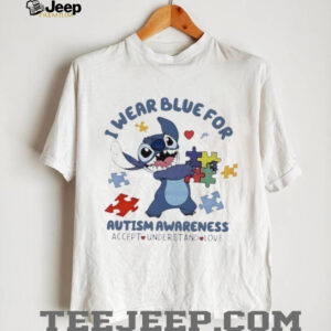 I Wear For Blue Autism Awareness Accept Understand Love Stitch shirt0