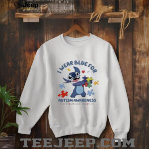 I Wear For Blue Autism Awareness Accept Understand Love Stitch shirt3