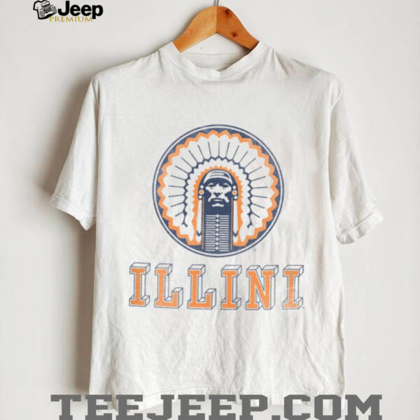 Illinois Fighting Illini Chief Illiniwek Ringer T shirt
