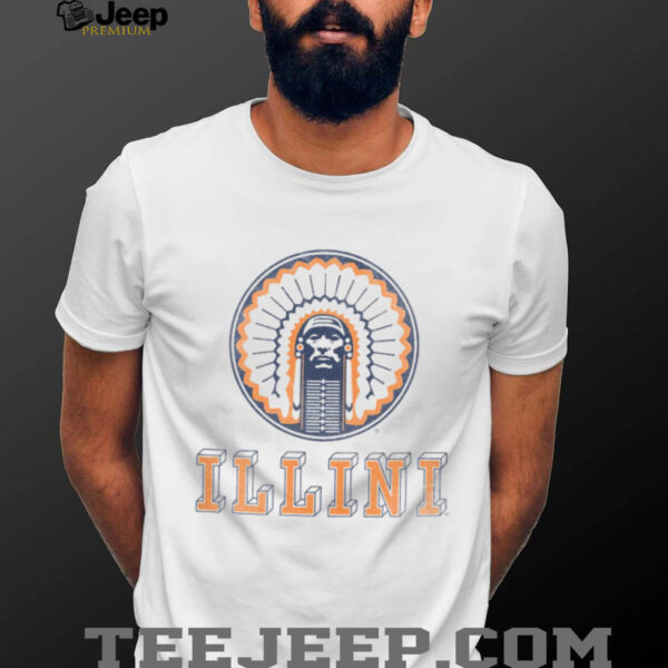 Illinois Fighting Illini Chief Illiniwek Ringer T shirt