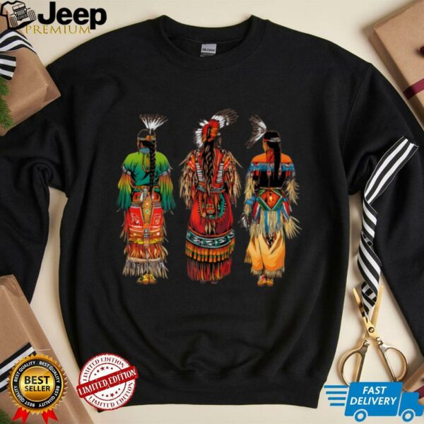 Indian Tribe Native American Feather Headdress Indian Chief Shirt