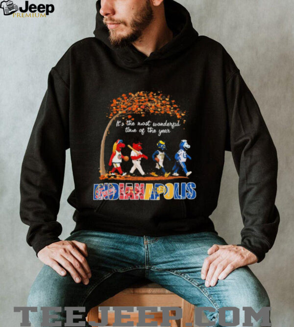 Indianapolis Sports Teams Mascot Abbey Road It’s The Most Wonderful Time Of The Year Shirt