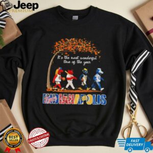 Indianapolis Sports Teams Mascot Abbey Road It’s The Most Wonderful Time Of The Year Shirt