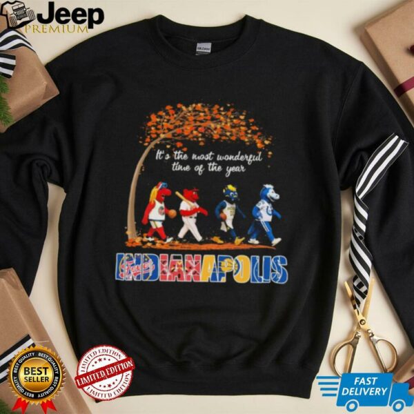 Indianapolis Sports Teams Mascot Abbey Road It’s The Most Wonderful Time Of The Year Shirt