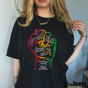 Inspiring Black Leaders Power Fist Hand Black History Month T Shirt3
