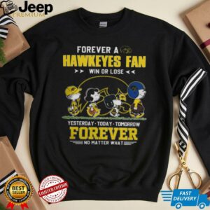 Iowa Hawkeyes With Snoopy Peanuts Forever Fan No Matter What T Shirt3