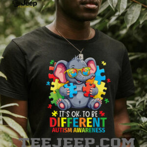 It’s Okay To Be Different Autism Awareness Cute Elephant T Shirt