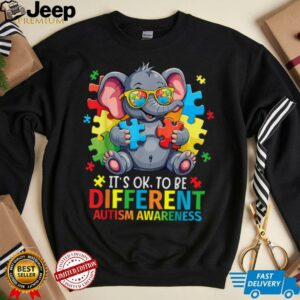 Its Okay To Be Different Autism Awareness Cute Elephant T Shirt3