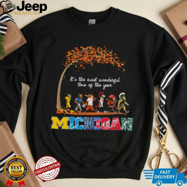 It’s The Most Wonderful Time Of The Year Michigan Mascot Sports Walking Road T Shirt