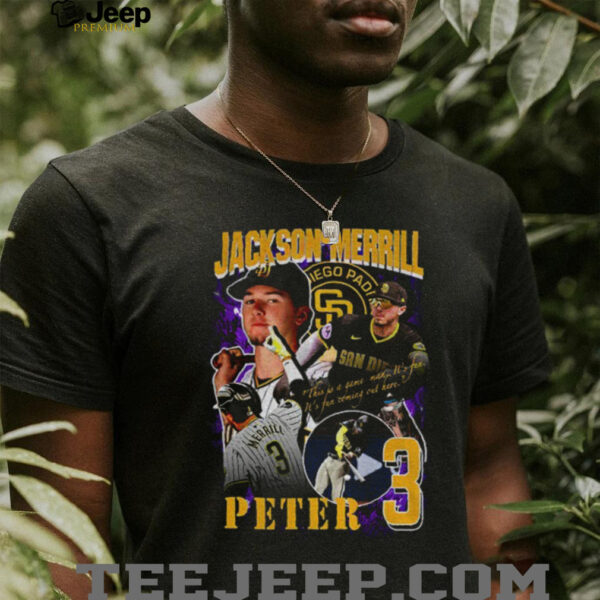 Jackson Merrill Rap San Diego Padres Vintage Baseball Graphic shirt