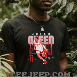 Jalen Green Houston Rockets Shattered Signature T Shirt0