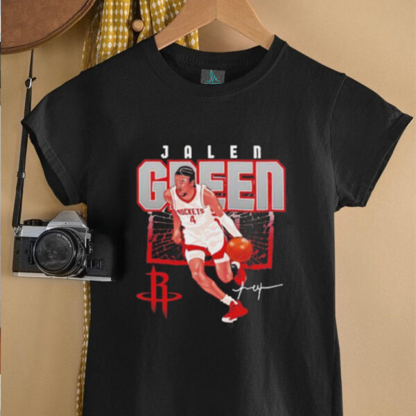 Jalen Green Houston Rockets Shattered Signature T Shirt