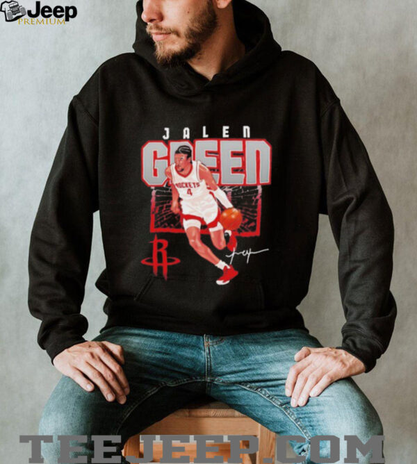 Jalen Green Houston Rockets Shattered Signature T Shirt