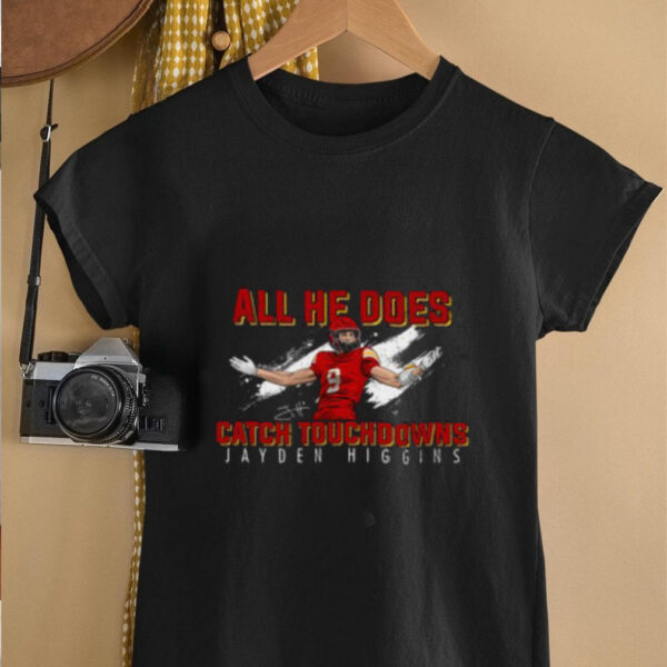 Jayden higgins catch touchdowns nil signature tee