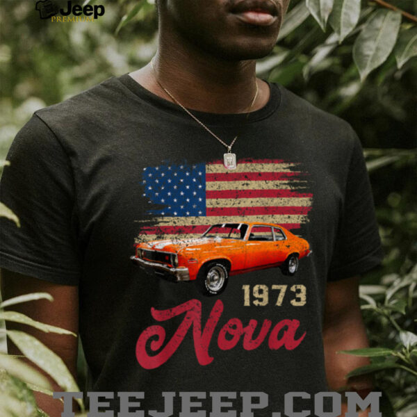 Jersey Style Nova 73 1973 Classic Old School Muscle Car T Shirt