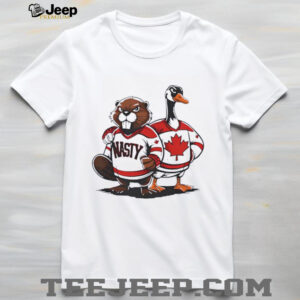 JfRal4gl Nasty Canadians Beaver and Canada Goose in Canada Hockey shirt2