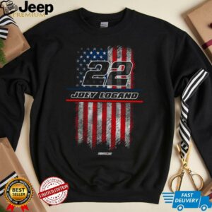 Joey Logano Team Penske American Flag Shirt2