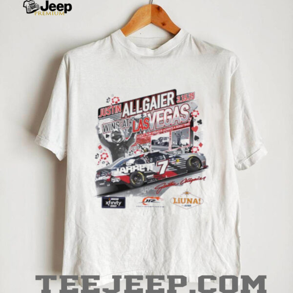 Justin Allgaier Checkered Flag Sports Fanaticity 2025 Xfinity Series The LiUNA Race Winner shirt