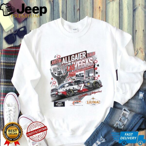Justin Allgaier Checkered Flag Sports Fanaticity 2025 Xfinity Series The LiUNA Race Winner shirt