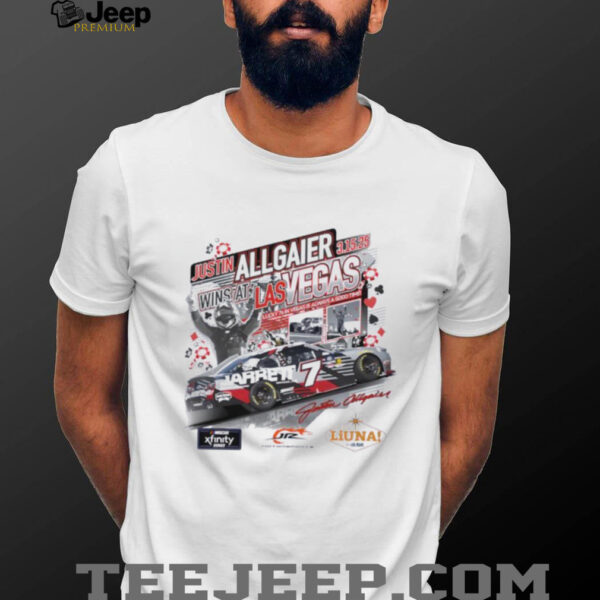 Justin Allgaier Checkered Flag Sports Fanaticity 2025 Xfinity Series The LiUNA Race Winner shirt