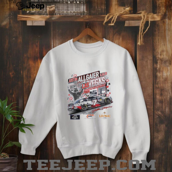 Justin Allgaier Checkered Flag Sports Fanaticity 2025 Xfinity Series The LiUNA Race Winner shirt