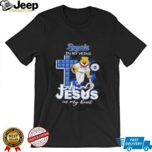 Kansas City Royals in my veins Jesus in my heart mascot shirt2