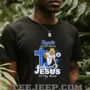Kansas City Royals in my veins Jesus in my heart mascot shirt5