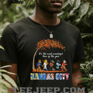 Kansas City Sports Teams Mascot Abbey Road It’s The Most Wonderful Time Of The Year Shirt