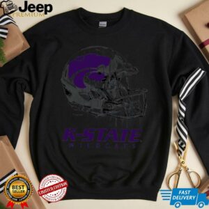 Kansas State Wildcats Youth Heather Dripping Football T Shirt2
