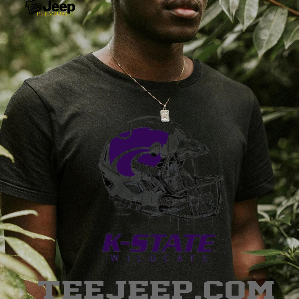Kansas State Wildcats Youth Heather Dripping Football T Shirt Kansas State Wildcats Youth Heather Dripping Football T Shirt