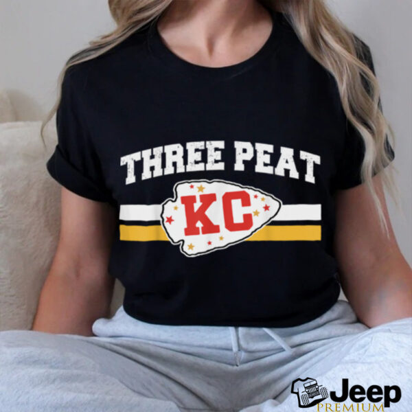 Kansas Sunday Game Day Retro 3 Peat Champ T Shirt