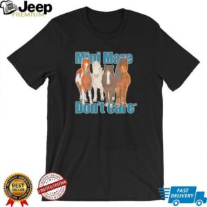 Katie Van Slyke Mabry Wearing Mini Mare Don’t Care shirt