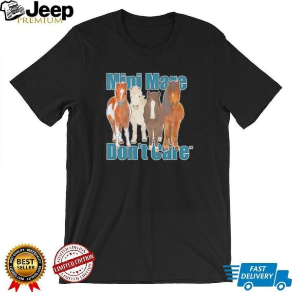 Katie Van Slyke Mabry Wearing Mini Mare Don’t Care shirt
