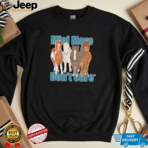Katie Van Slyke Mabry Wearing Mini Mare Don’t Care shirt