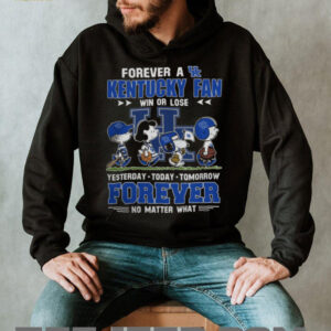 Kentucky Wildcats With Snoopy Peanuts Forever Fan No Matter What T Shirt2