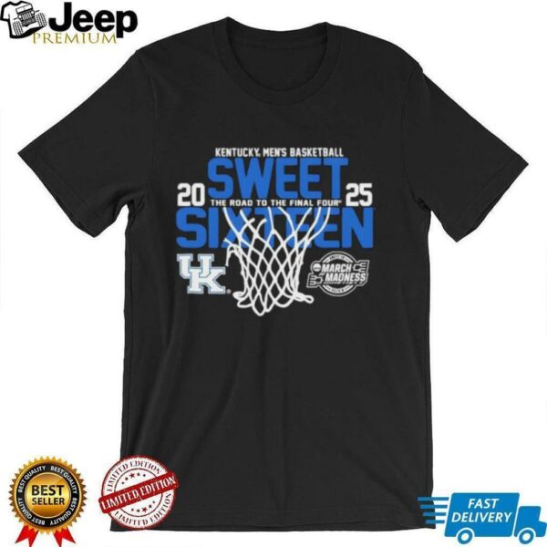 Kentucky Wildcats men’s basketball Fanaticity 2025 NCAA Sweet 16 The Road to the Final Four shirt