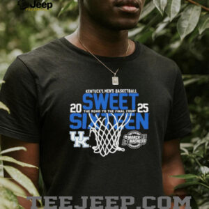 Kentucky Wildcats mens basketball Fanaticity 2025 NCAA Sweet 16 The Road to the Final Four shirt5