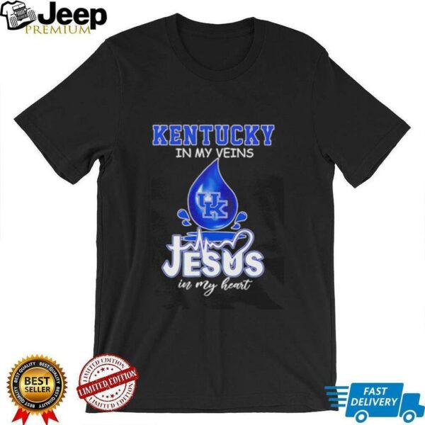 Kentucky in my veins Jesus in my heart drop blood shirt