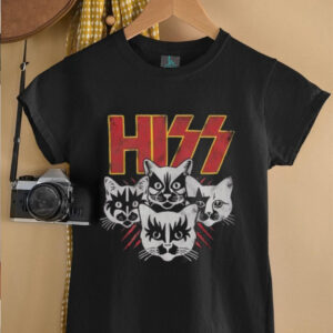Kiss Hiss Cats Black T Shirt