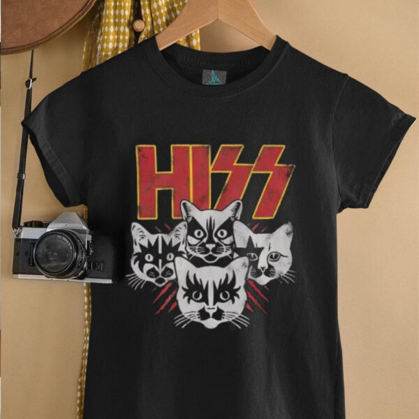 Kiss Hiss Cats Black T Shirt