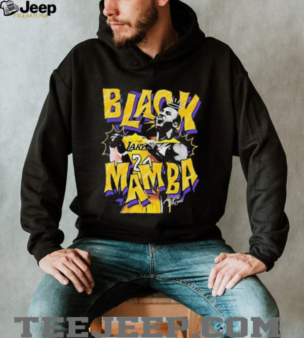 Kobe Bryant black Mamba Los Angeles Lakers basketball shirt