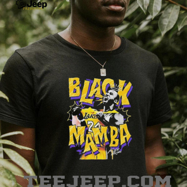 Kobe Bryant black Mamba Los Angeles Lakers basketball shirt