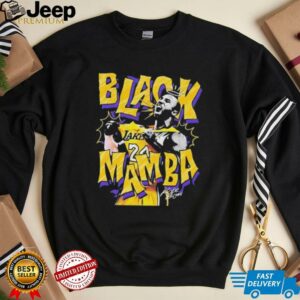 Kobe Bryant black Mamba Los Angeles Lakers basketball shirt2