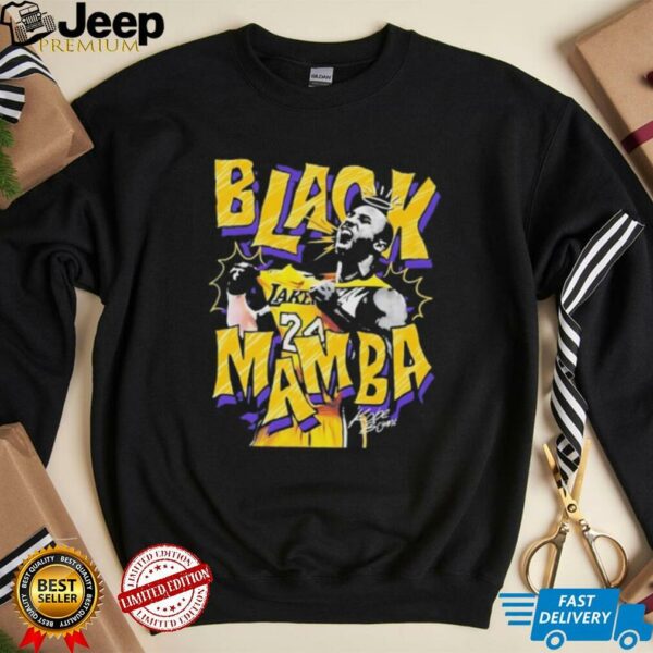 Kobe Bryant black Mamba Los Angeles Lakers basketball shirt